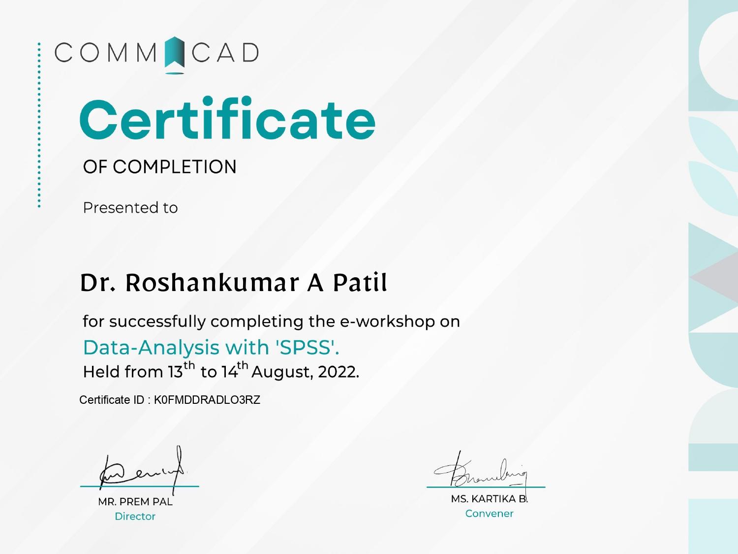 Data Analysis with SPSS from Commcad 